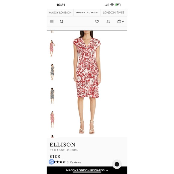 Maggy London Women's Floral Dress Size 16 - Picture 8 of 8